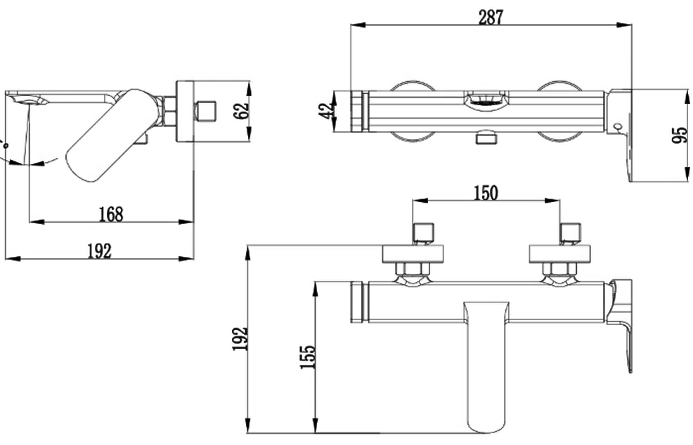Devit Quadra 5040030 Габаритні розміри