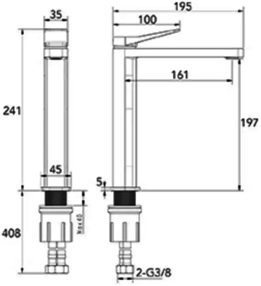 Devit HB-GR5009BN Габаритные размеры