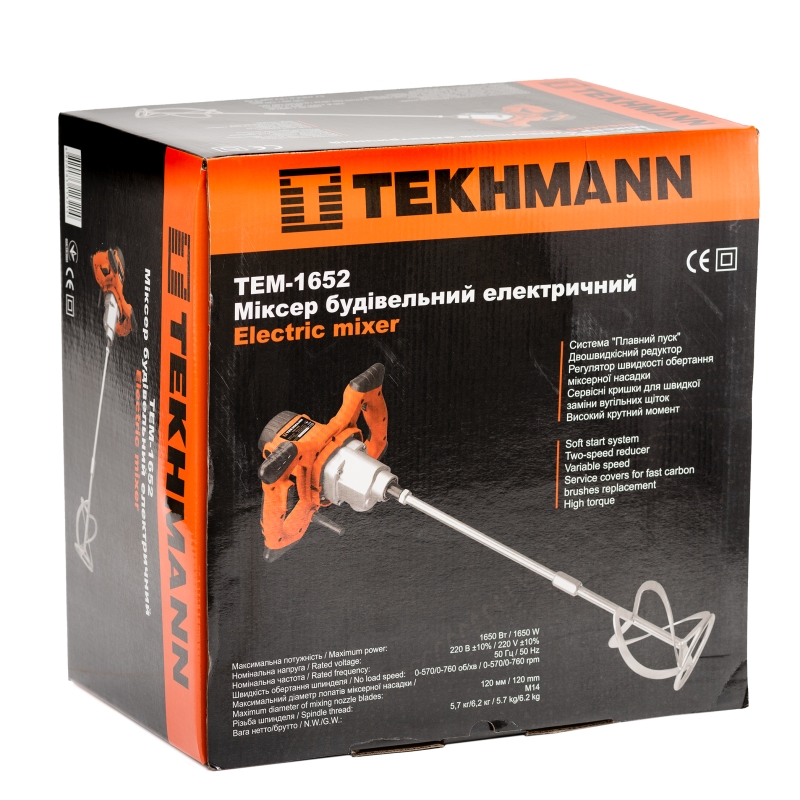 Дрель-миксер Tekhmann TEM-1652 (846850) инструкция - изображение 6