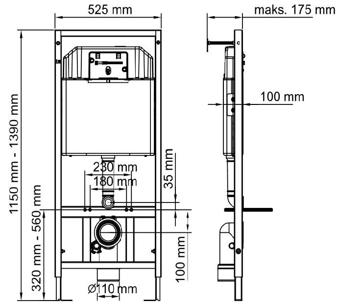 Koller Pool Dune 1200SL: KP-112-001 + RN-0520-RQ3 + KP-228-002 Габаритні розміри