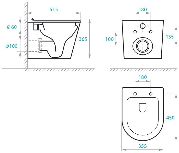 Koller Pool AlcaPlast 4в1 AM101/1120-4:1 UA M571-0001 + OR-0515-RW Габаритные размеры