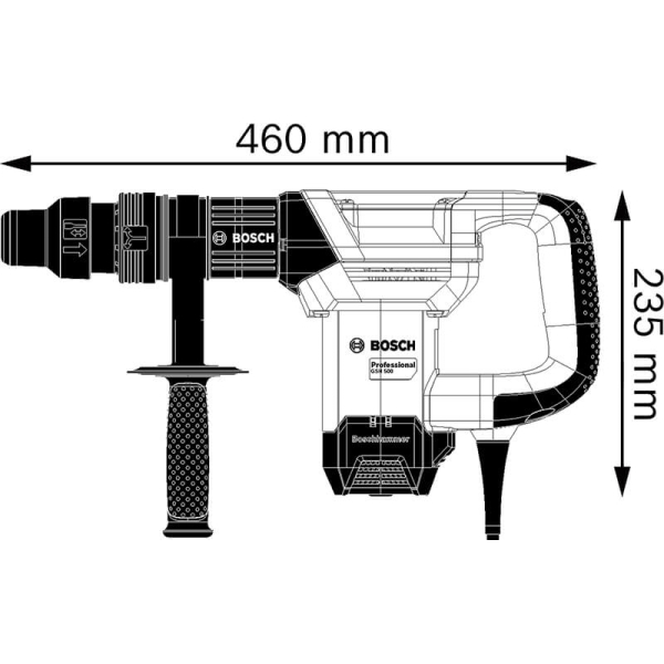 Bosch GSH 500 (0611338720) Габаритні розміри