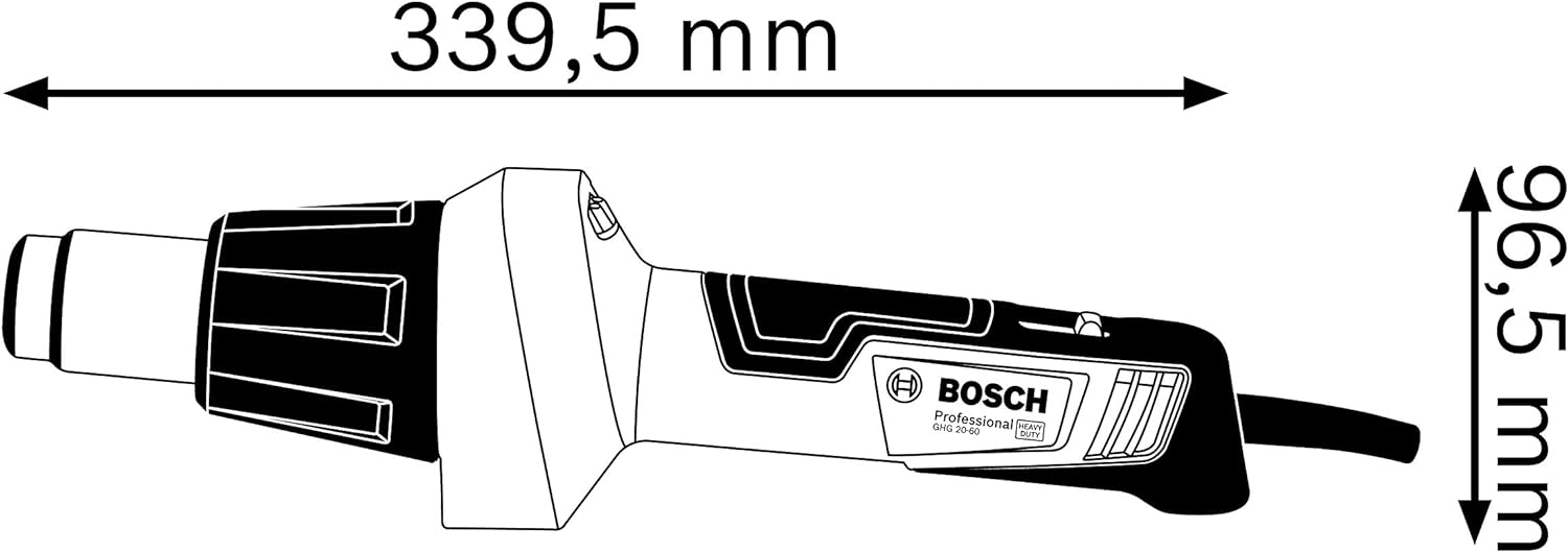 Bosch GHG 20-60 (06012A6400) Габаритні розміри