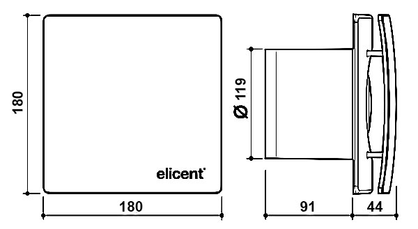 Elicent Elegance 120 Уцінка Габаритні розміри