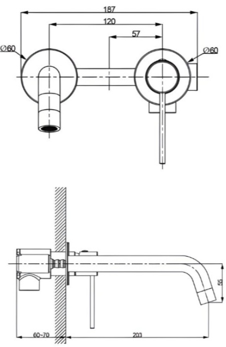 Lavita Orion хром (5900378341451) Габаритні розміри