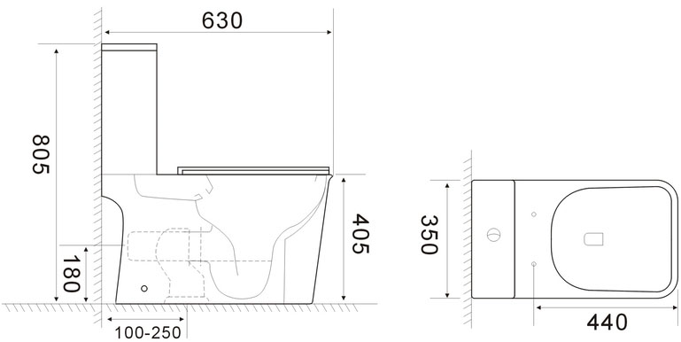Mixxus WAVE-0404-R (MI6692) Габаритні розміри