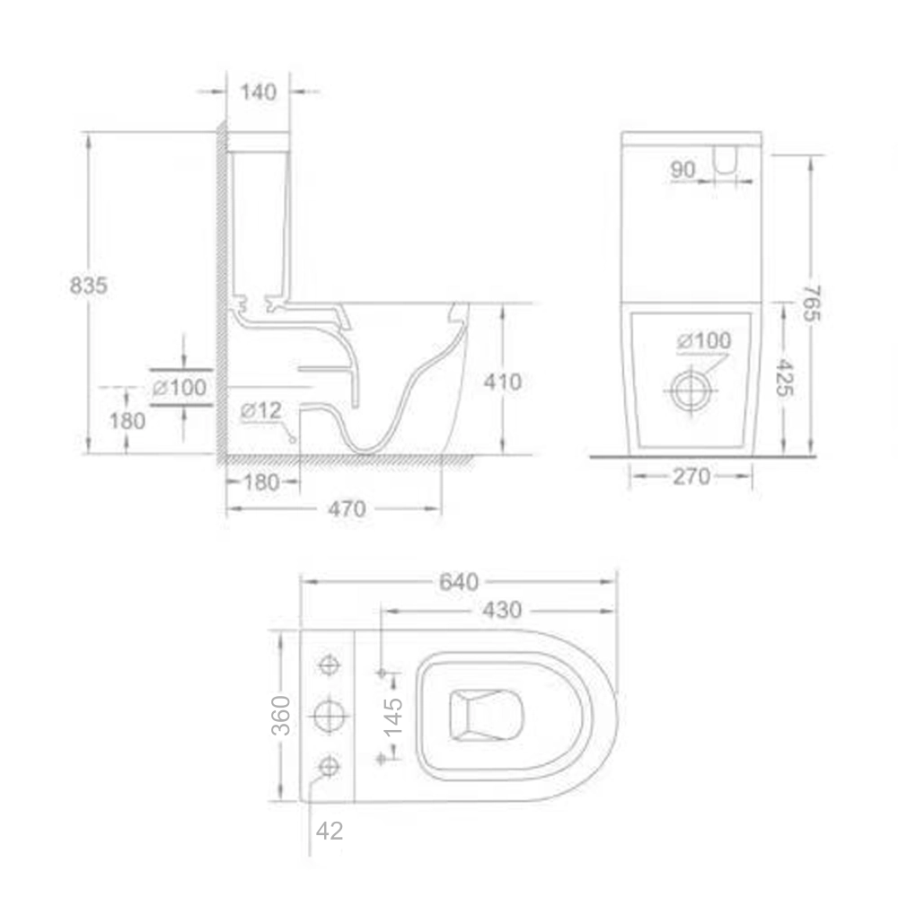Mixxus ELLIPSE-0403-T3 (MI6711) Габаритные размеры