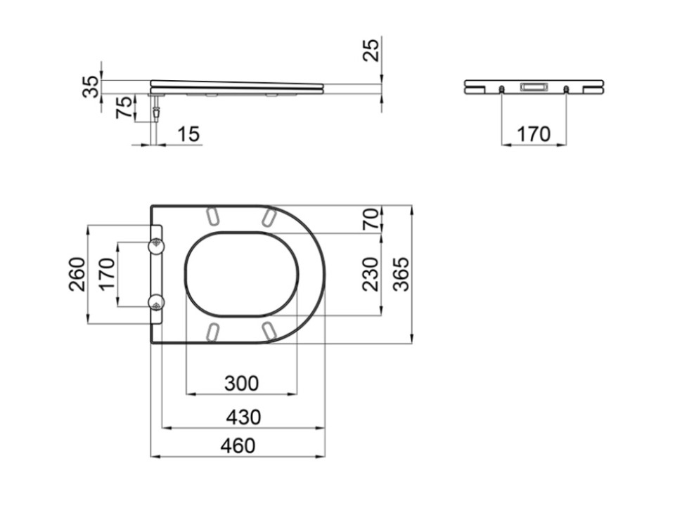 Mixxus BEVEL-0403-T3 (MI6712) Габаритные размеры