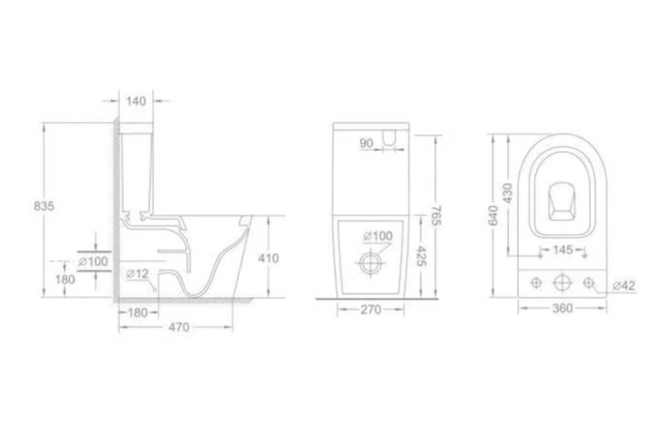 Mixxus BEVEL-0403-T3 (MI6712) Габаритные размеры