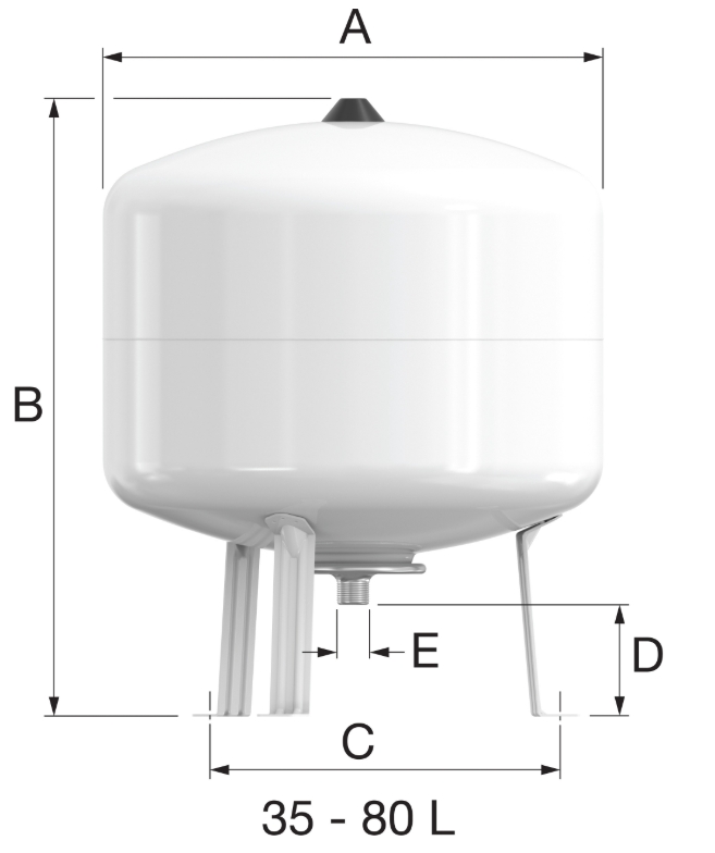 Flamco Flofix 80 (25296) Габаритні розміри