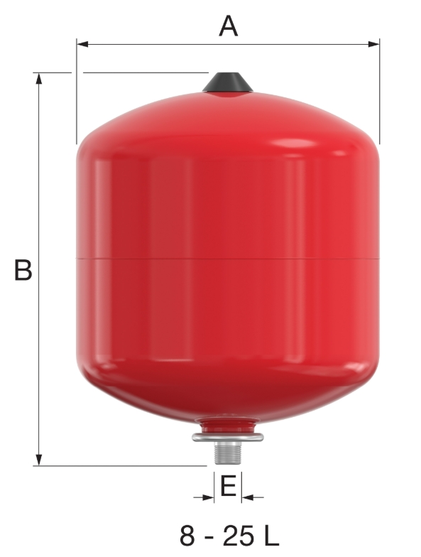 Flamco Baseflex 25 (25303) Габаритные размеры