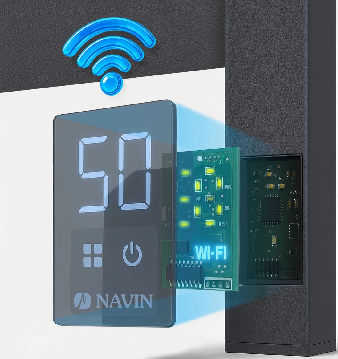 Полотенцесушитель Navin Авангард 480x1200 Sensor с Wi-Fi (12-228155-4812) отзывы - изображения 5