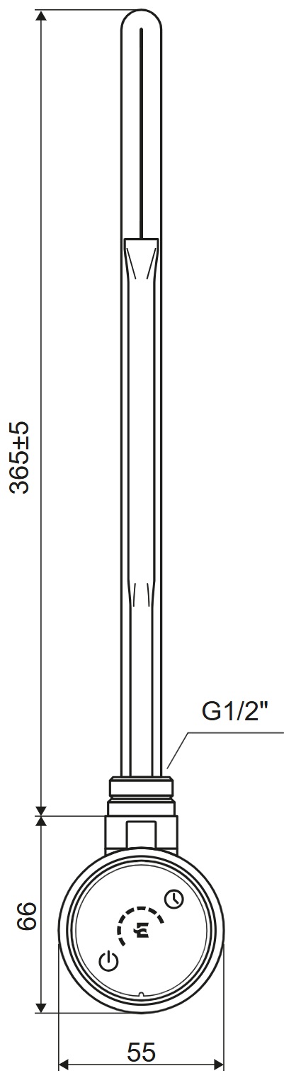 Excellent Westa 600W, Chrom (GREX.600W.CR) Габаритні розміри
