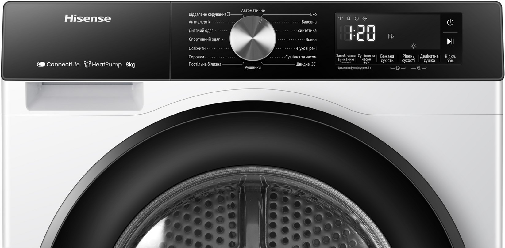 Сушильная машина Hisense DH3S802BW3/UA инструкция - изображение 6