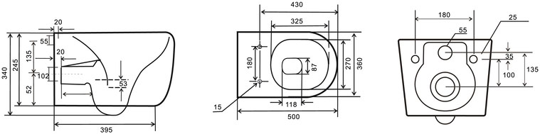 Mixxus Premium TOPPER-0303-R GRAY (MP6657) Габаритні розміри