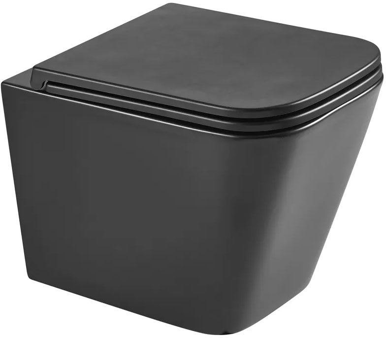 Унітаз підвісний Mixxus Premium QUADRO-0301-T3 BLACK (MP6587)