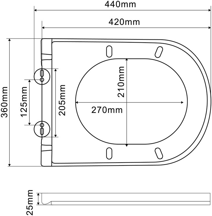 Mixxus Premium ELLIPSE-0309-T1 GRAY (MP6655) Габаритні розміри