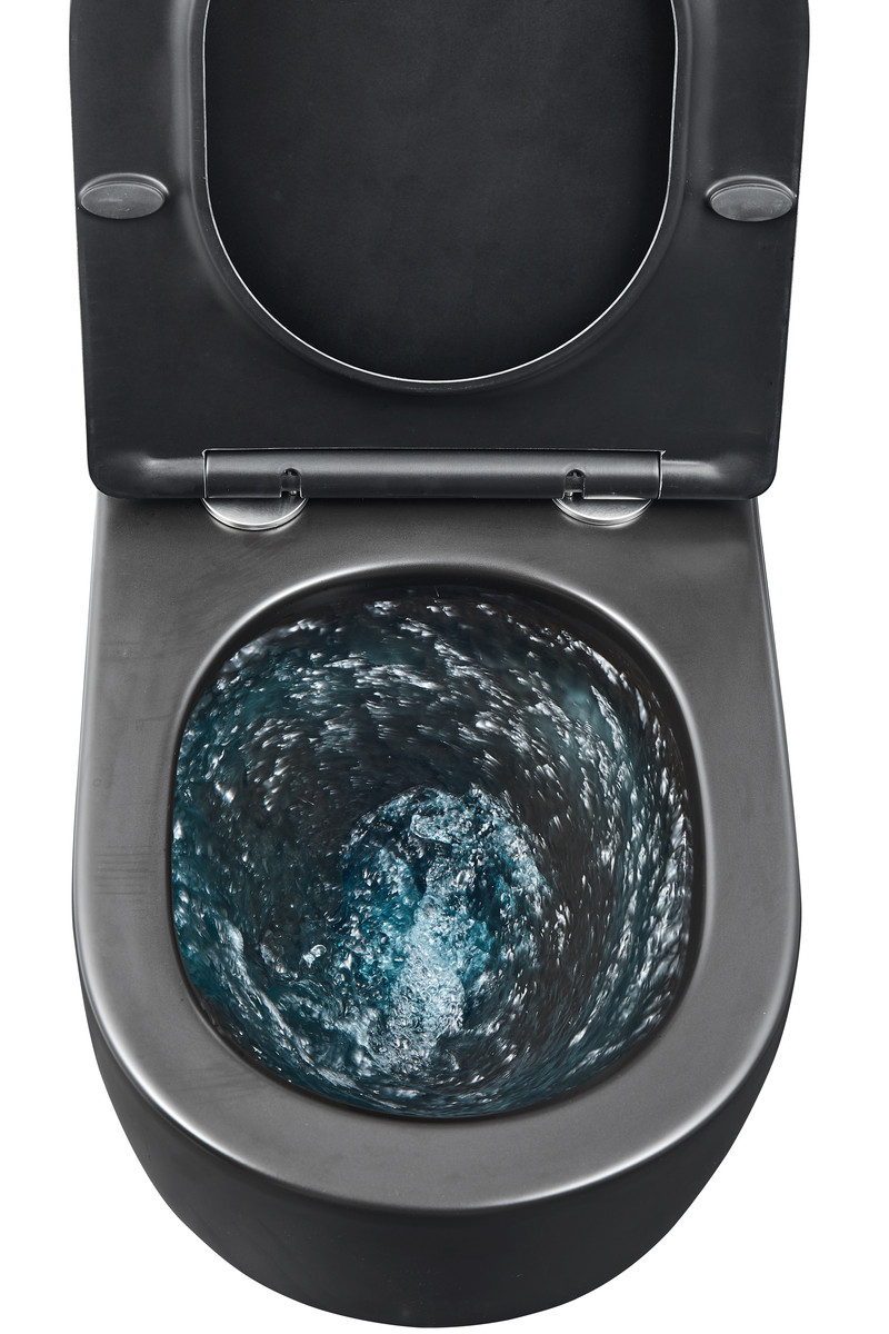 Унітаз підвісний Mixxus Premium ELLIPSE-0303-T3 BLACK (MP6591) ціна 10230 грн - фотографія 2