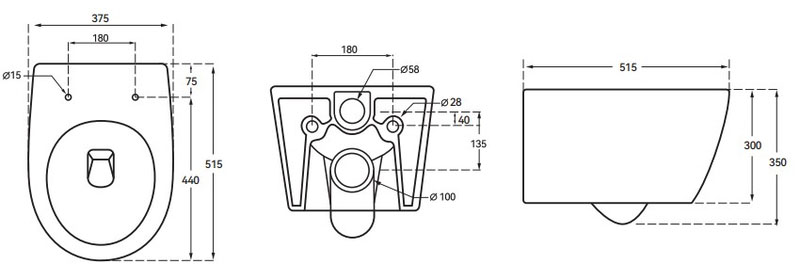 Mixxus ELLIPSE-0307-T3 (MI6706) Габаритні розміри