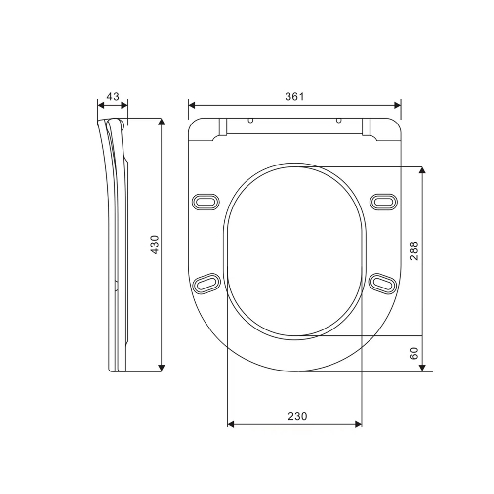 Mixxus ELLIPSE-0305-T3 (MI6701) Габаритные размеры