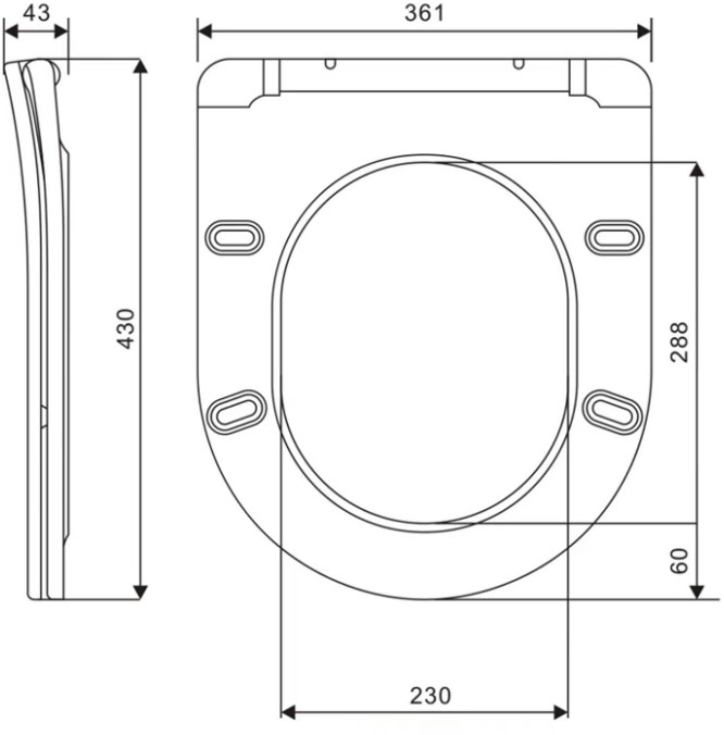 Mixxus BEVEL-0303-T3 (MI6703) Габаритні розміри