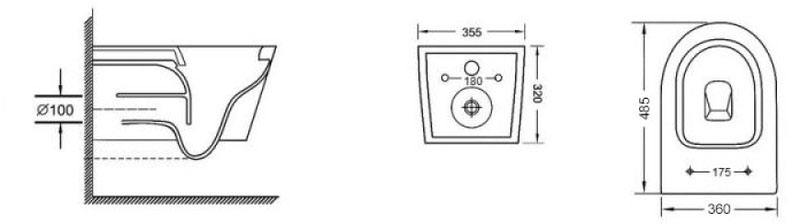 Mixxus BEVEL-0303-T3 (MI6703) Габаритні розміри