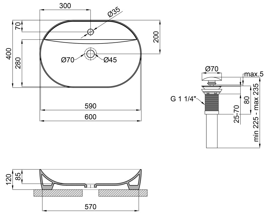 Mixxus Premium Ellipse-0204 (MP6679) Габаритні розміри
