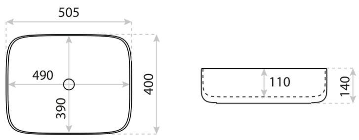 Lavita Galera 50,5x40 (5908211479446) Габаритные размеры