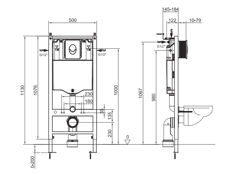 Koer KT-0503-01, KT-0606-01 (KR5347) Габаритные размеры