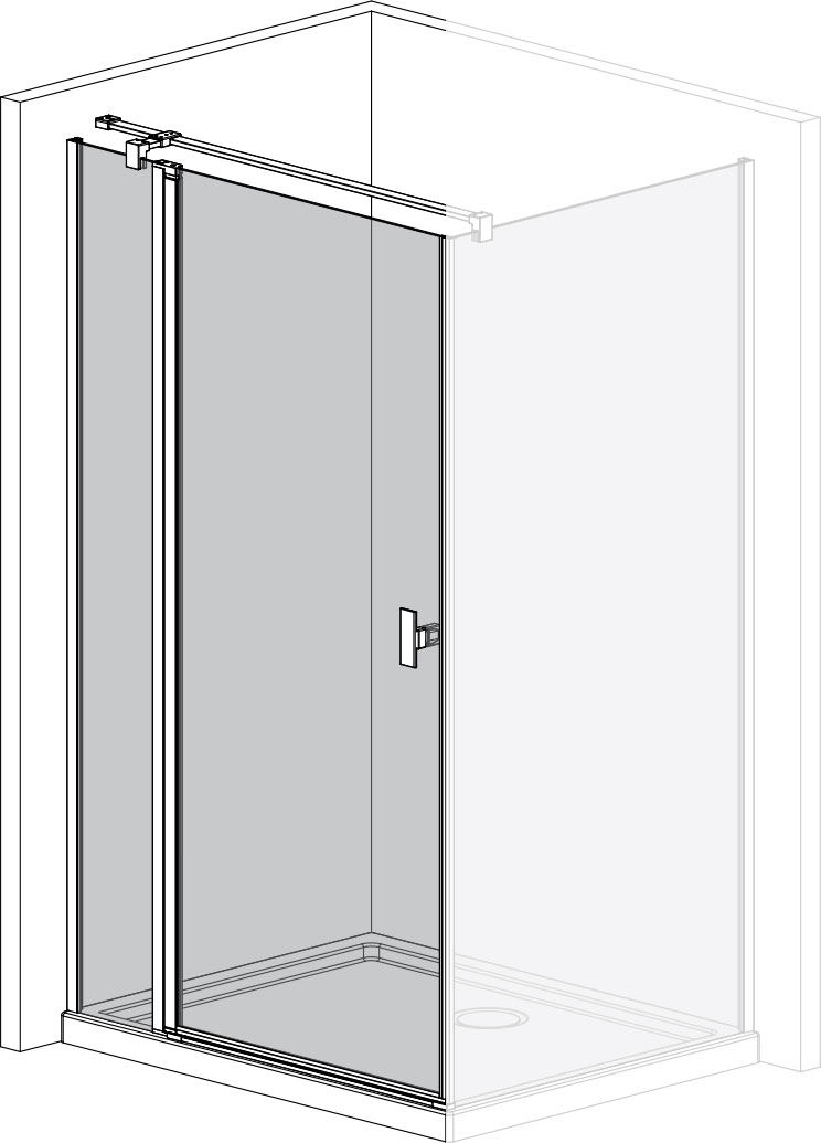 Двери душевой кабины Radaway NES KDJ II 90x200 (10032090-01-01L) цена 18099 грн - фотография 2