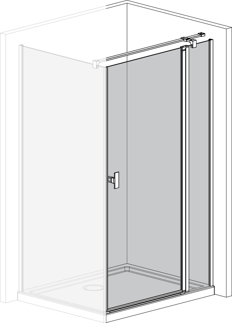 Двері душової кабіни Radaway NES KDJ II 90x200 (10032090-01-01R) ціна 24132 грн - фотографія 2