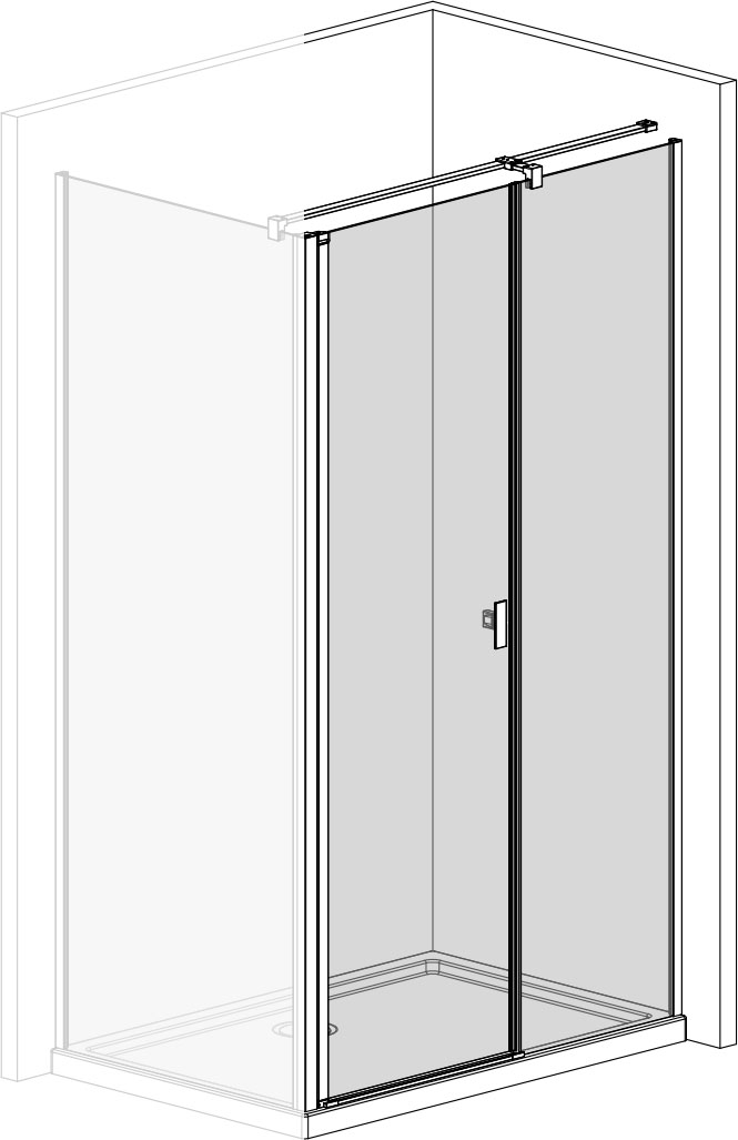 Двері душової кабіни Radaway NES KDS II 120x200 (10033120-54-01R) ціна 30099 грн - фотографія 2