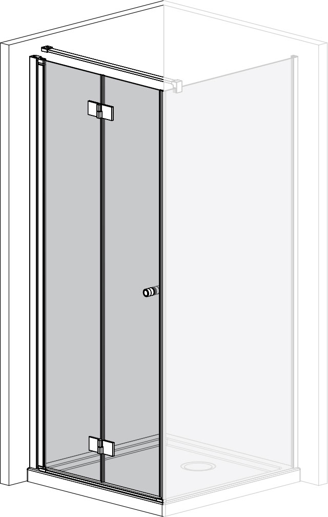 Двери душевой кабины Radaway NES Black KDJ B 90x200 (10025090-54-01L) цена 37769 грн - фотография 2