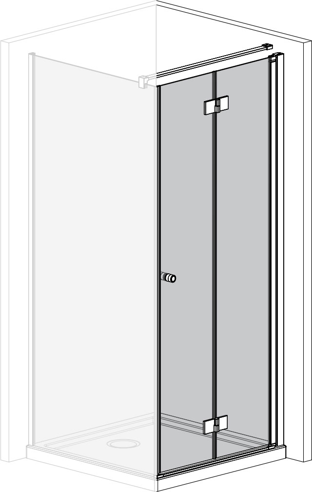 Двери душевой кабины Radaway NES 8 Black KDJ B 80x200 (10075080-54-01R) цена 45323 грн - фотография 2