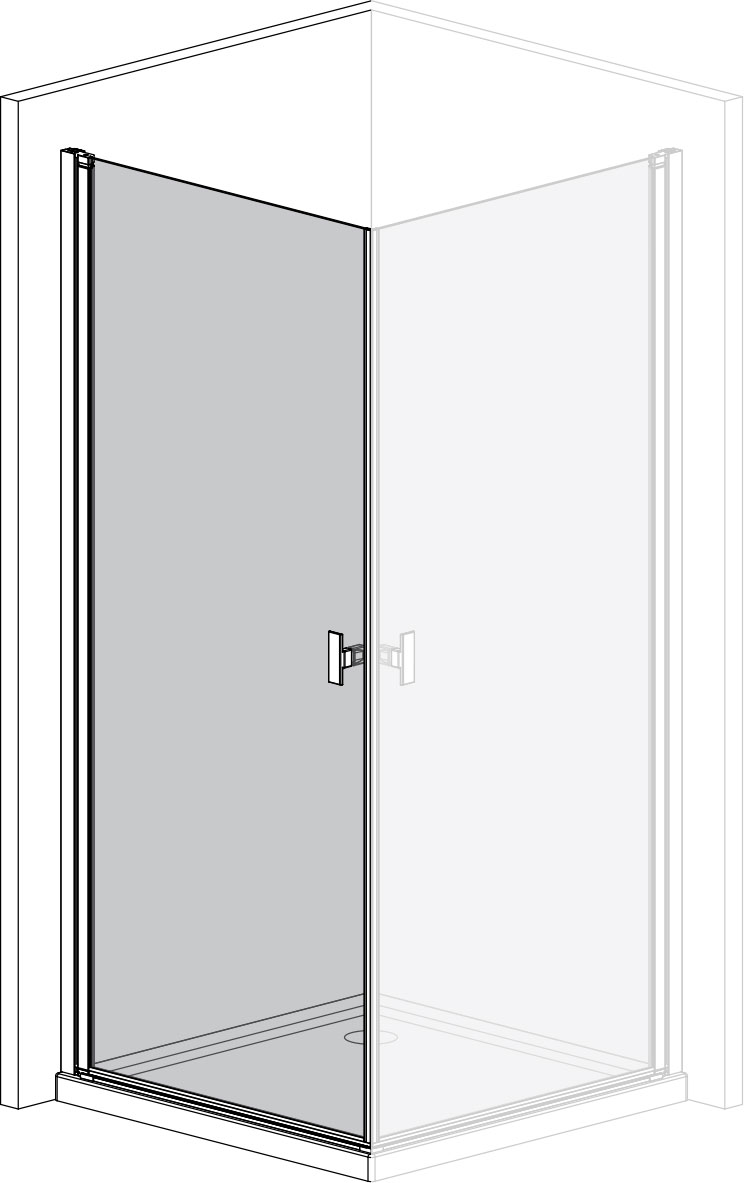 Двери душевой кабины Radaway Nes Black KDD I Frame 90x200 (10021090-54-56L) цена 32534 грн - фотография 2