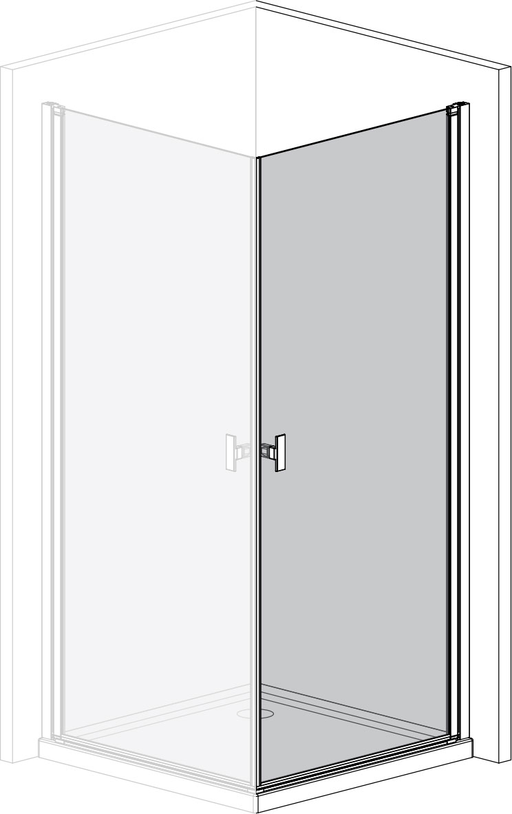 Двери душевой кабины Radaway Nes Black KDD I Frame 90x200 (10021090-54-56R) цена 32534 грн - фотография 2