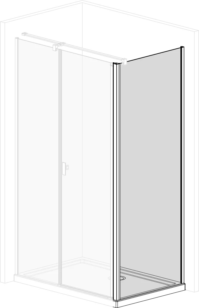 Душевая стенка Radaway NES Black S2 80x200 (10040080-54-01) цена 11929 грн - фотография 2