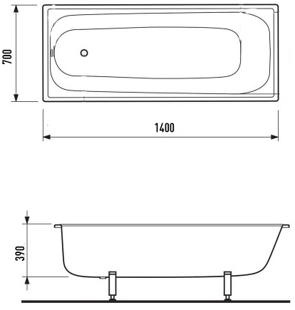 Pro Steel 140x70 (PS 140*70) Габаритні розміри