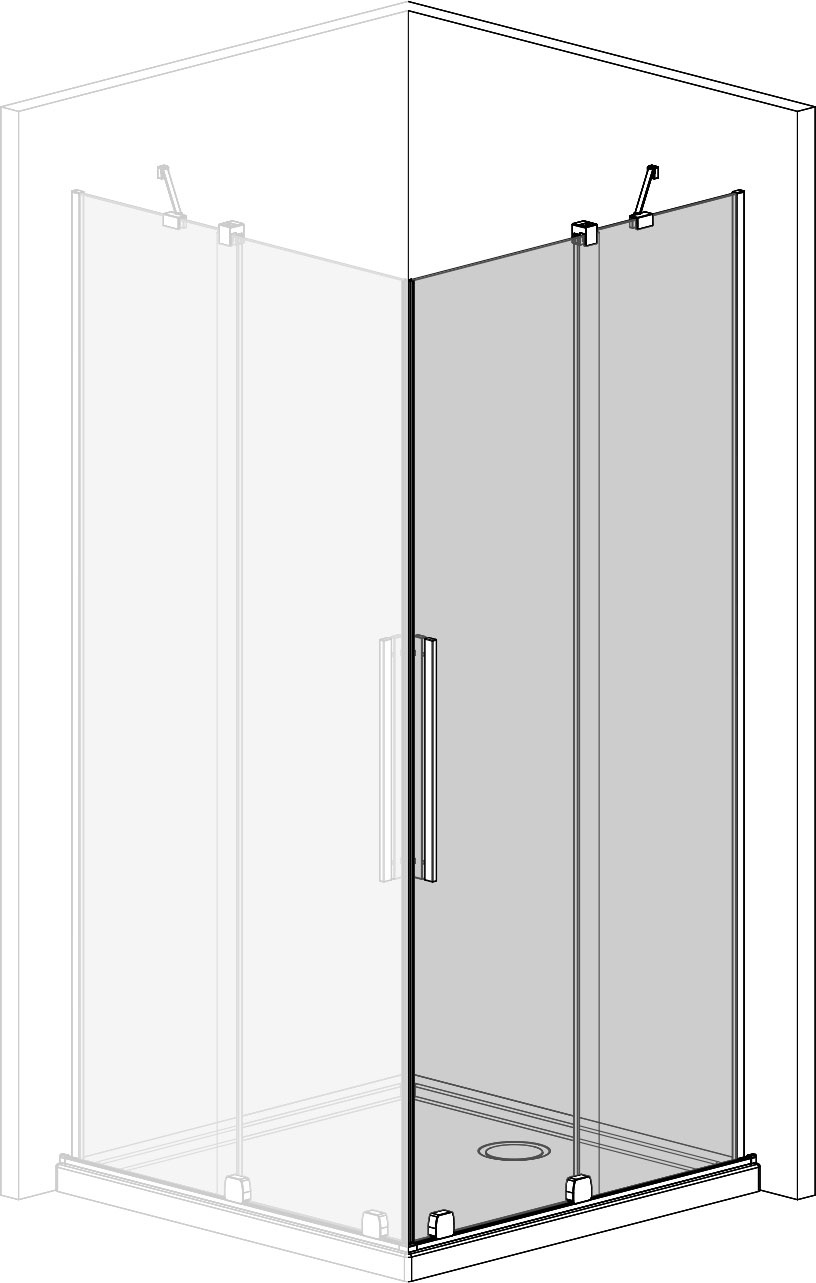 Двері душової кабіни Radaway Furo KDD 100x200 (10105100-01-01R) ціна 26027 грн - фотографія 2