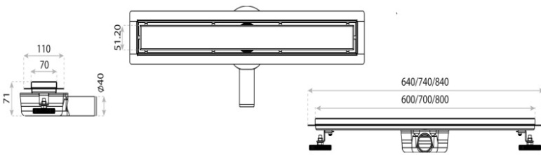 Lavita Plate Steel 700, 2в1 (5900378315094) Габаритні розміри