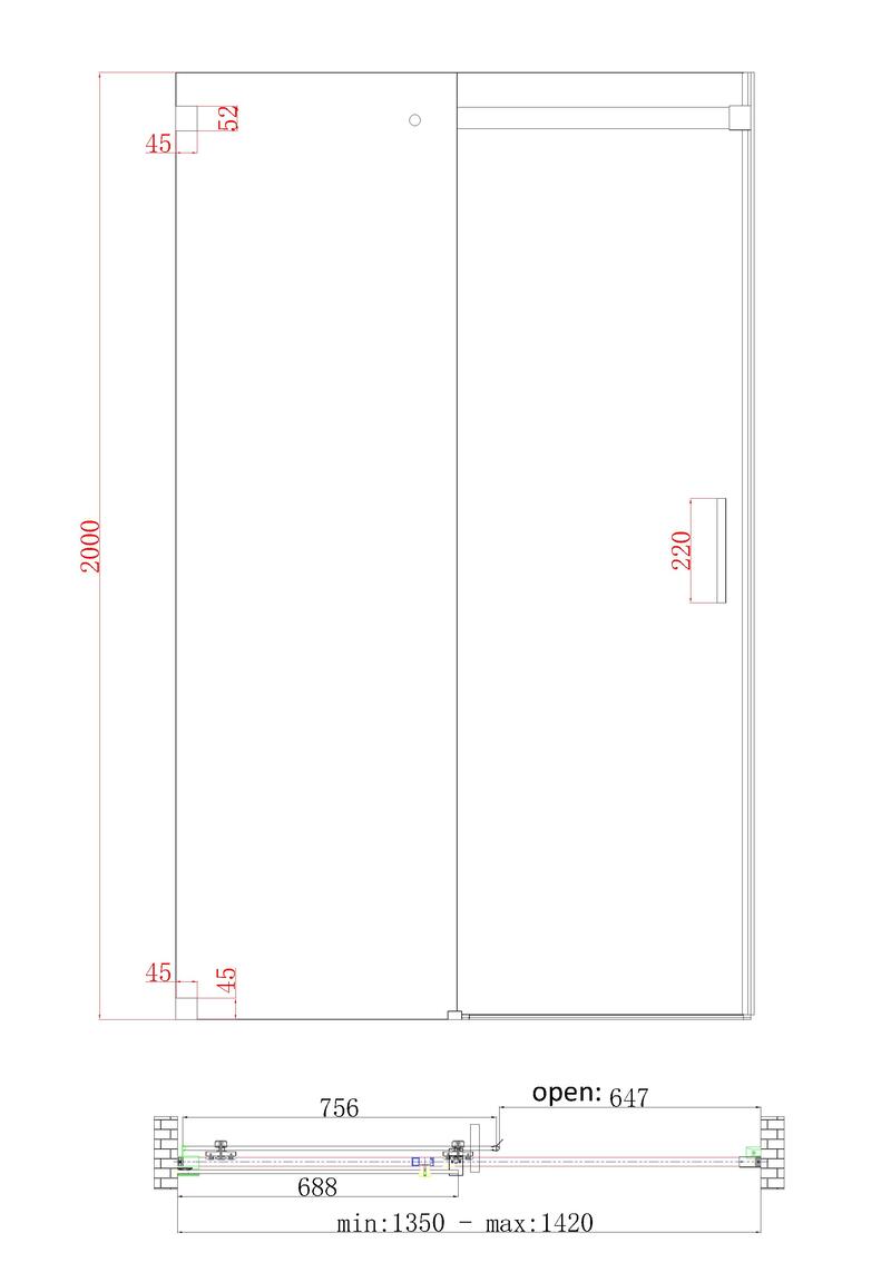 Koer SR SD02-140x200-TR-01 (KR5383) Габаритные размеры