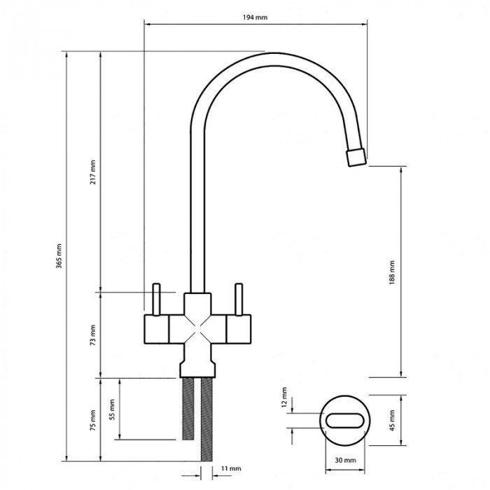 Raifil F-09 Duo Габаритні розміри