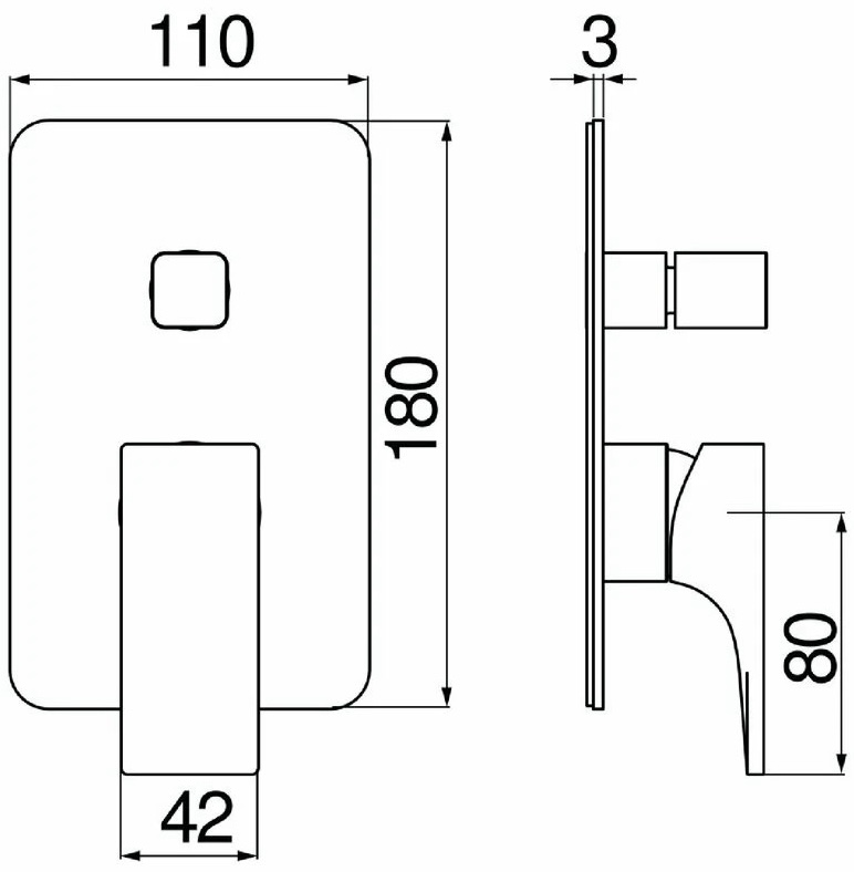 Nobili Seven (SE124100-ECR) Габаритные размеры