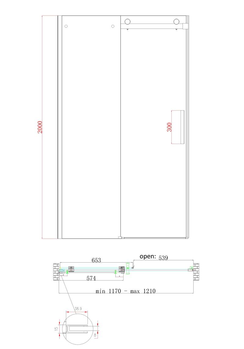 Koer SR SD01-120x200-TR-02 (KR5379) Габаритные размеры