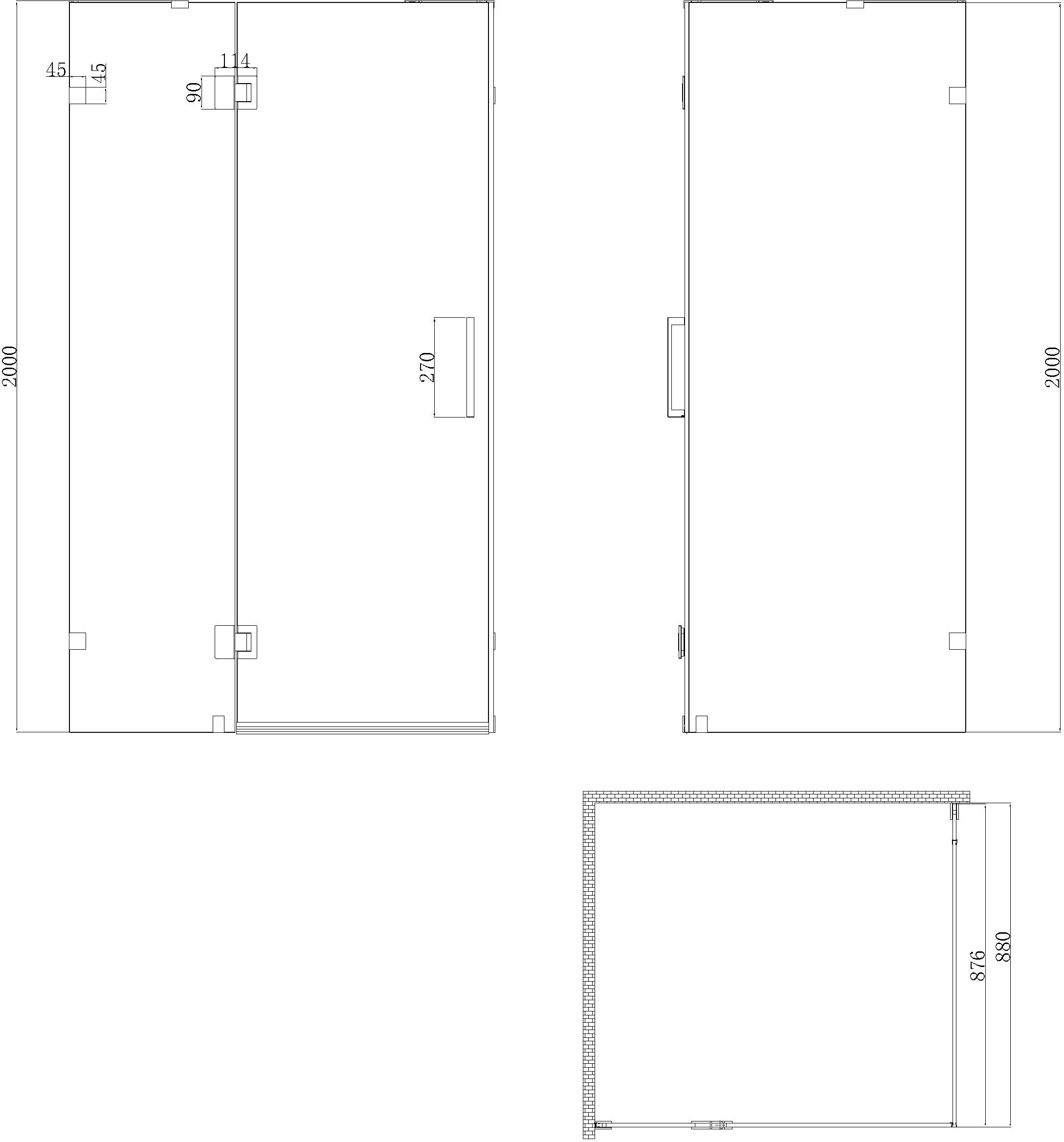 Koer SR SW04-90x200-TR-01 (KR5390) Габаритные размеры