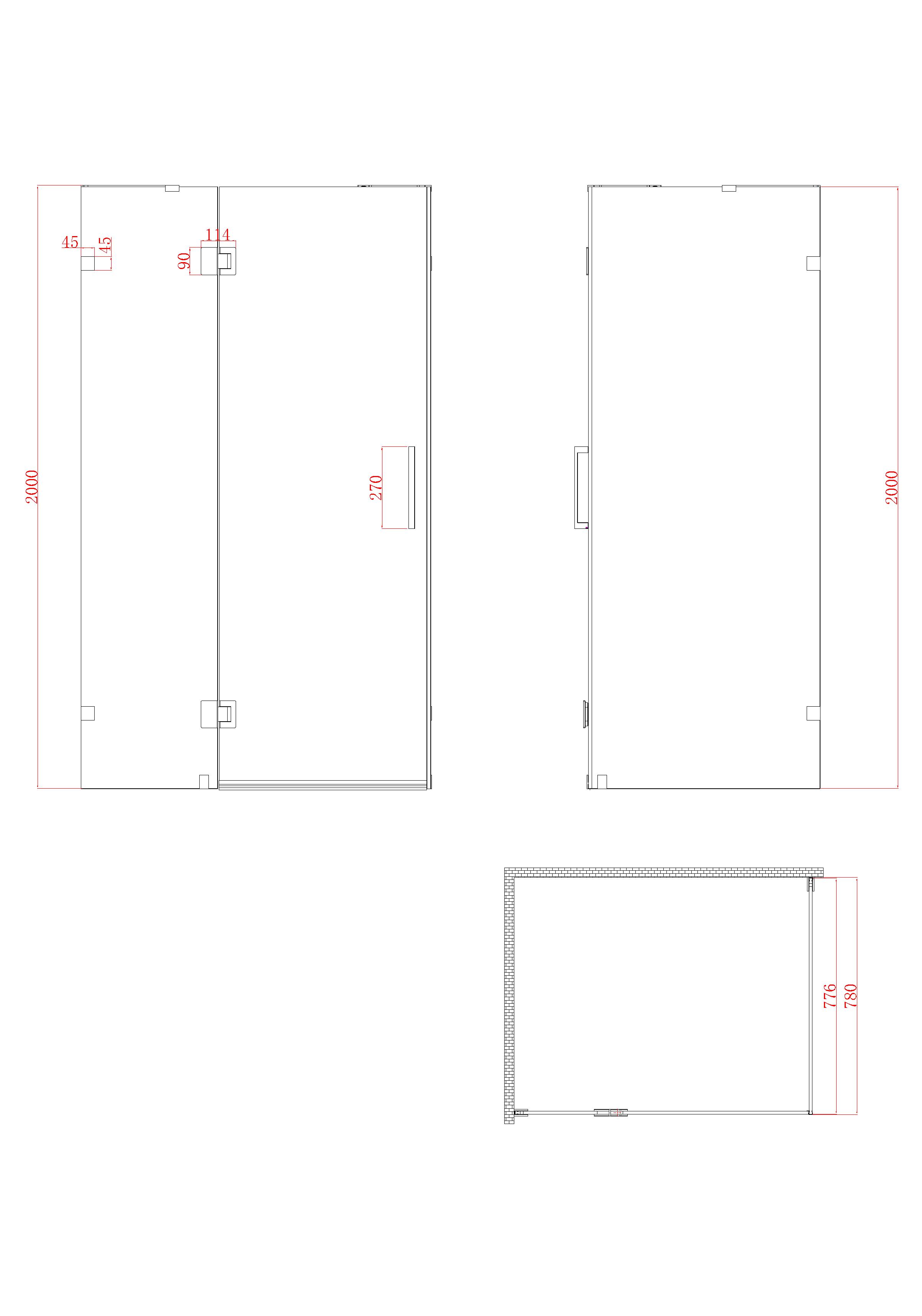 Koer SR SW04-80x200-TR-01 (KR5389) Габаритные размеры