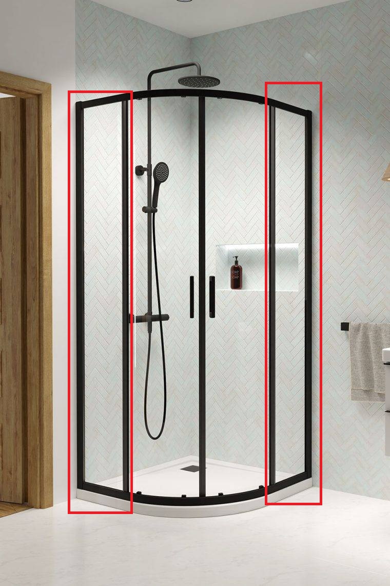 Комплект душових стінок Radaway Premium Pro Black PDD 90Lx90Rx200 (1013200-54-01) ціна 23488 грн - фотографія 2