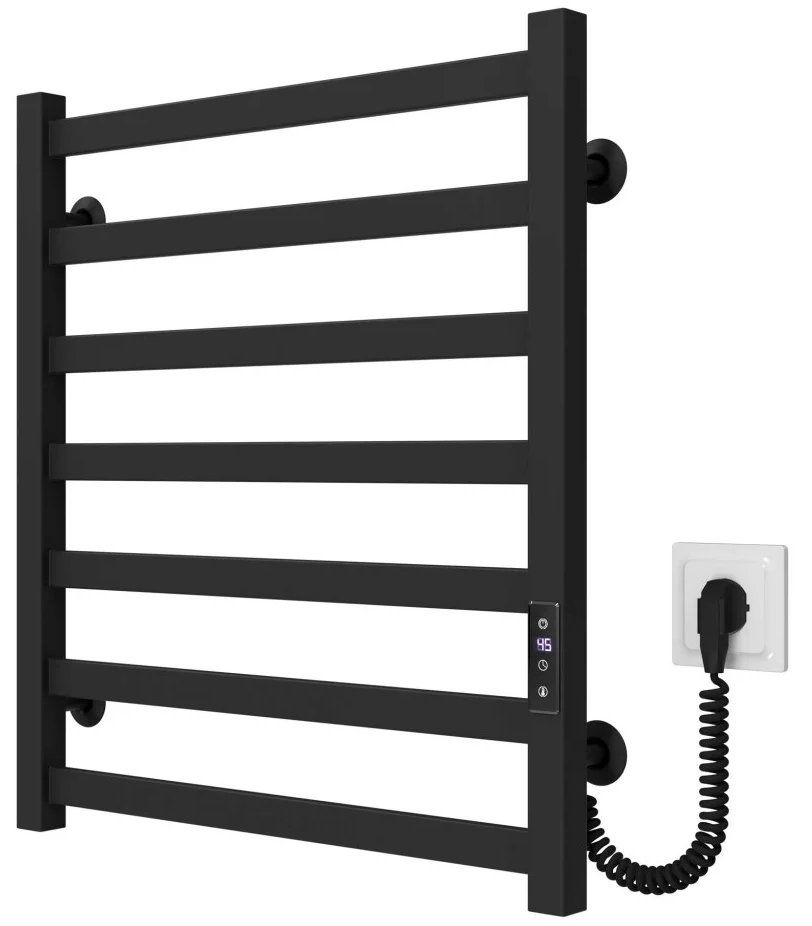 Рушникосушка Deffi Avast ЧФ П7 500*600 Е Чорний, JD04, Праве підключення (B.AV.60.50.7.E.B.R.2) ціна 5600 грн - фотографія 2