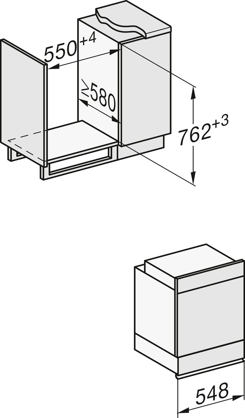 Miele H 2861 B Clean Steel Габаритні розміри