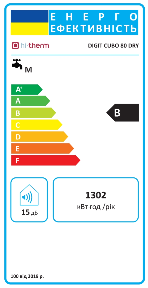 Hi-Therm Digit Cubo 80 Dry Класс энергоэффективности